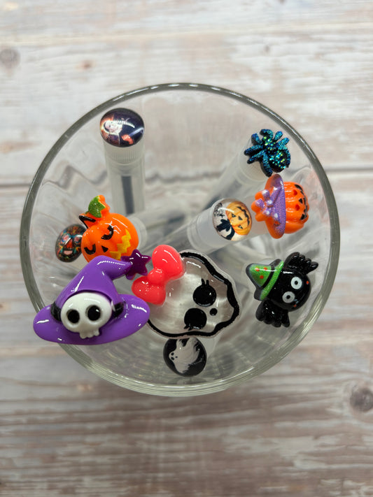 Lash Extension Spoolie Brush with Cover  / Pack of 10/ Halloween