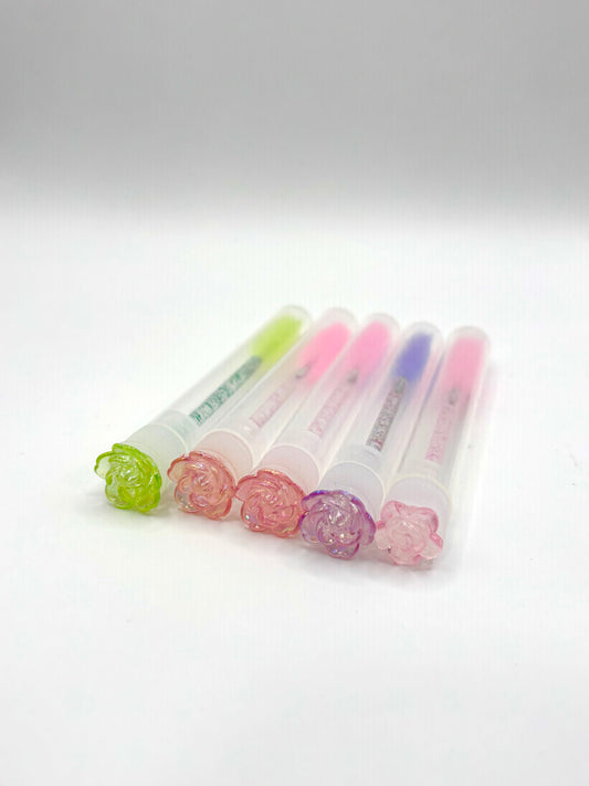 Lash Extension Spoolie Brush with Cover / Price for 1  - translucent roses/ random color