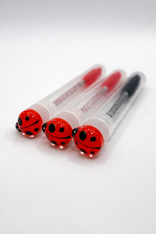 Lash Extension Spoolie Brush with Cover / Price for 1  - lady bugs