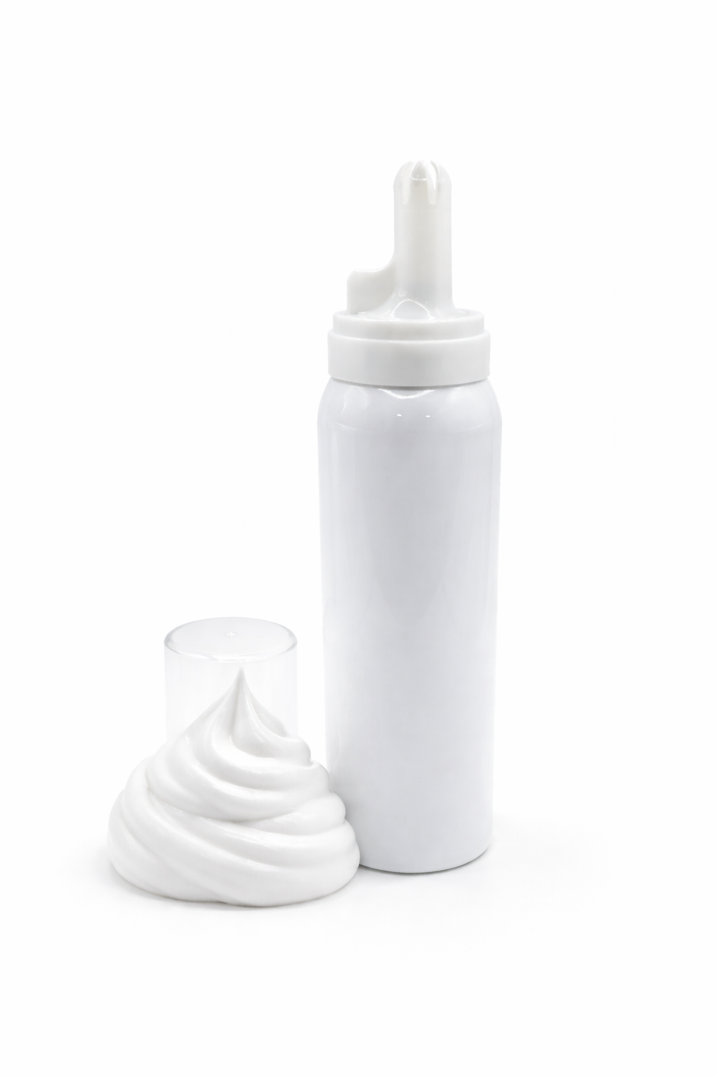 Unscented Whipped Lash Cleanser / no label / 100 ml / white bottle / white foam