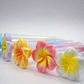 Lash Extension Spoolie Brush with Cover / Price for 1  - plumeria / Hawaiian flower