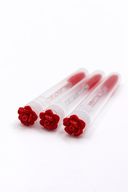 Lash Extension Spoolie Brush with Cover / Price for 1  - matte red roses