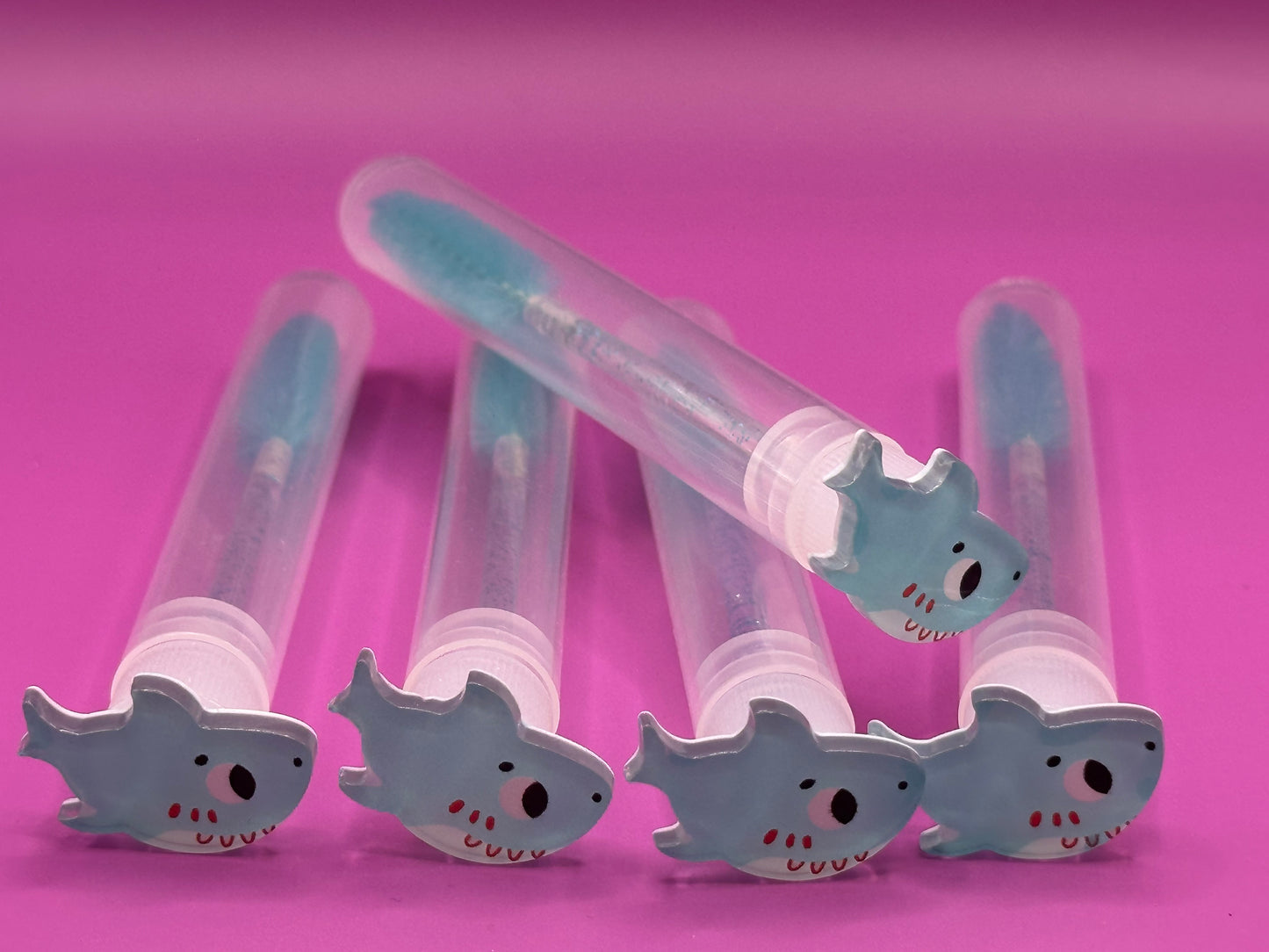 Glitter Eyelash Wands with Cover  - Sharks