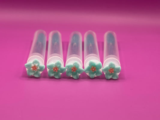 Glitter Eyelash Wands with Cover  - Turquoise Lillies