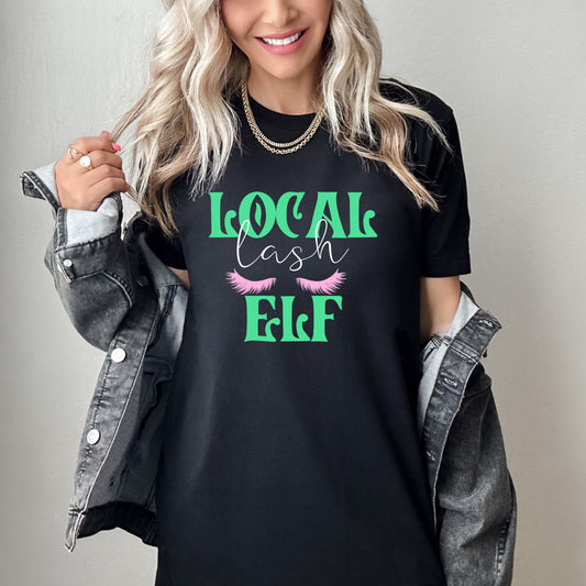 sweatshirt or t-shirt -christmas-  local lash elf