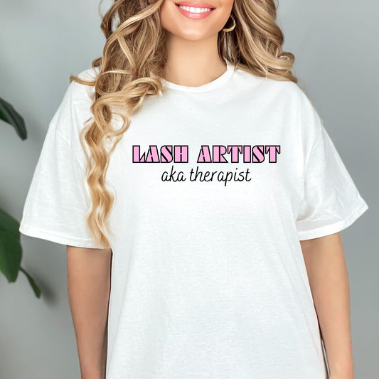 sweatshirt or t-shirt - lash artist aka therapist