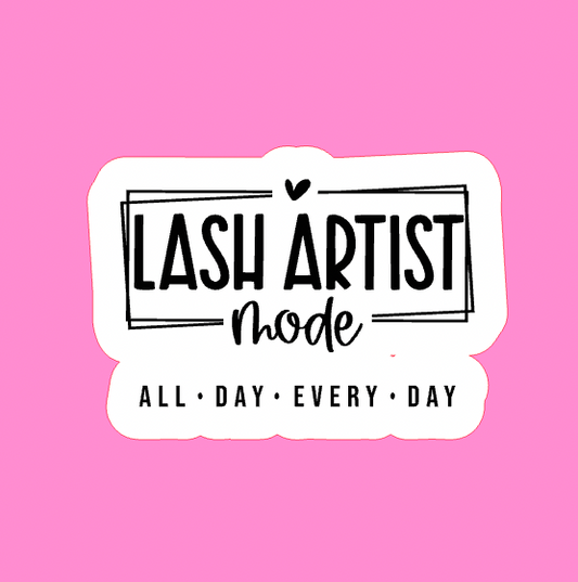 STICKERS -  lash artist mode - Glossy Vinyl Sticker Water Bottle Sticker Laptop Sticker