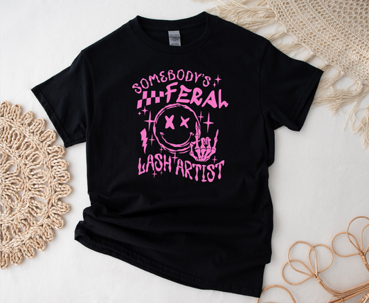 SWEATSHIRT or T-SHIRT- somebody's feral lash artist
