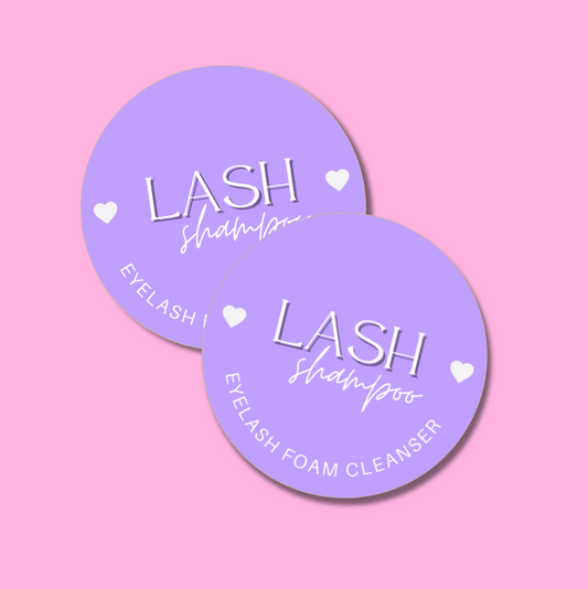 LILAC LASH SHAMPOO LABELS | 2” | NO INGREDIENT LIST