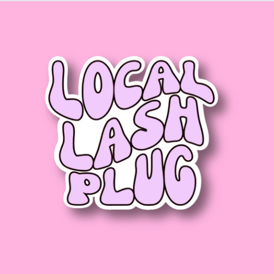 Glossy Vinyl Sticker Water Bottle Sticker Laptop Sticker - local lash plug