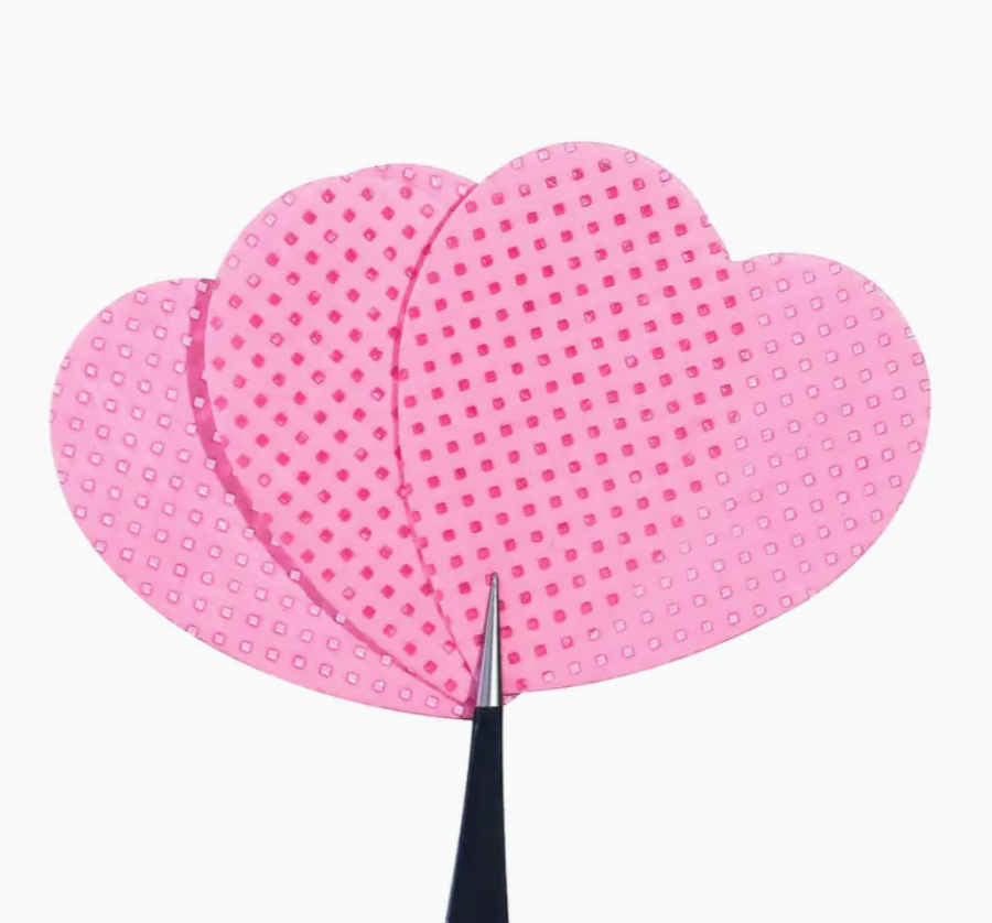 Glue Nozzle Wipes / Pink Hearts with case, 200 pcs