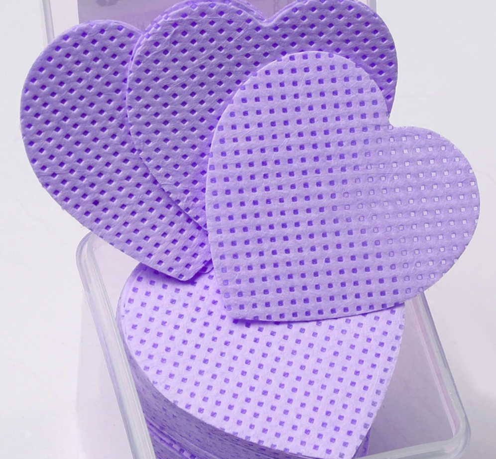Glue Nozzle Wipes / Lilac Hearts Small Pack / 20 pcs