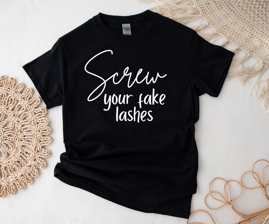 sweatshirt or t-shirt - Screw your fake lashes