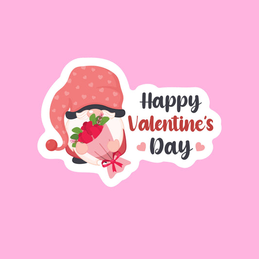 V-day STICKERS -  happy valentines day - Glossy Vinyl Sticker Water Bottle Sticker Laptop Sticker