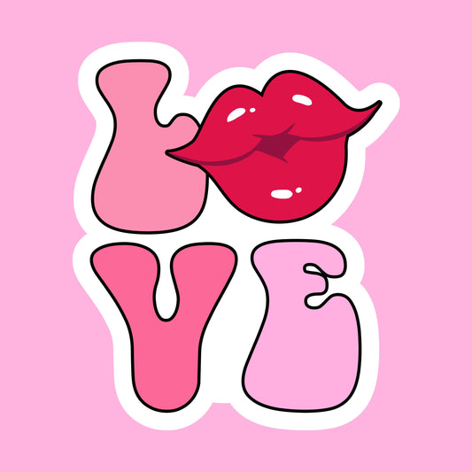 V-day STICKERS -  love  - Glossy Vinyl Sticker Water Bottle Sticker Laptop Sticker