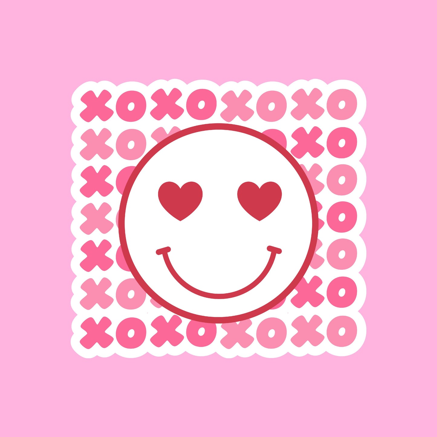 V-day STICKERS -  xoxo heart eyes - Glossy Vinyl Sticker Water Bottle Sticker Laptop Sticker