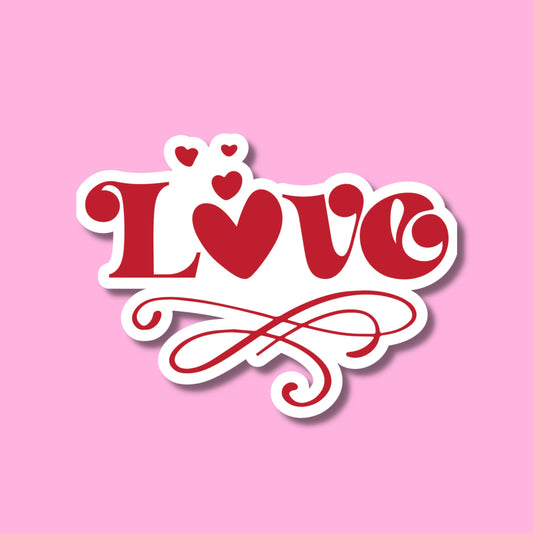 V-DAY STICKERS - LOVE- Glossy Vinyl Sticker Water Bottle Sticker Laptop Sticker