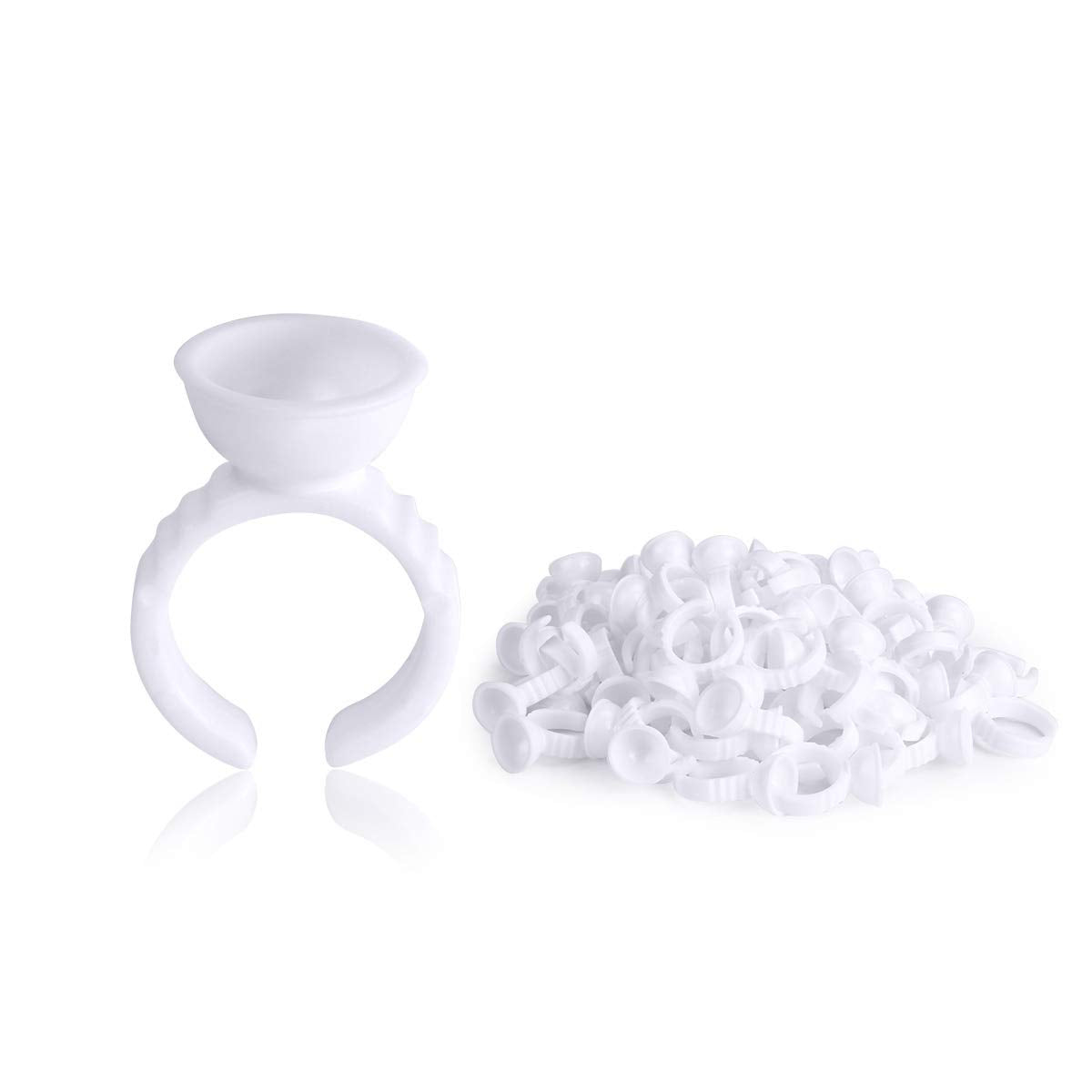 White Disposable Glue Rings (50 pcs)