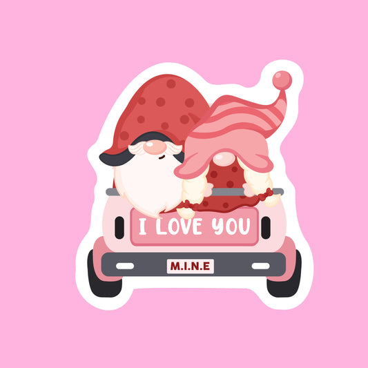 V-day STICKERS -  I love you - Glossy Vinyl Sticker Water Bottle Sticker Laptop Sticker