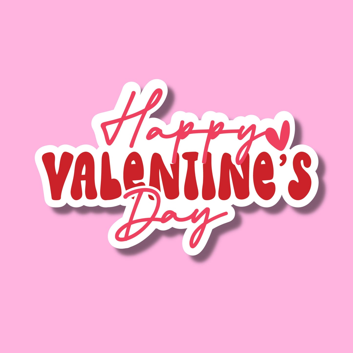 V-DAY STICKERS - happy valentines day  - Glossy Vinyl Sticker Water Bottle Sticker Laptop Sticker