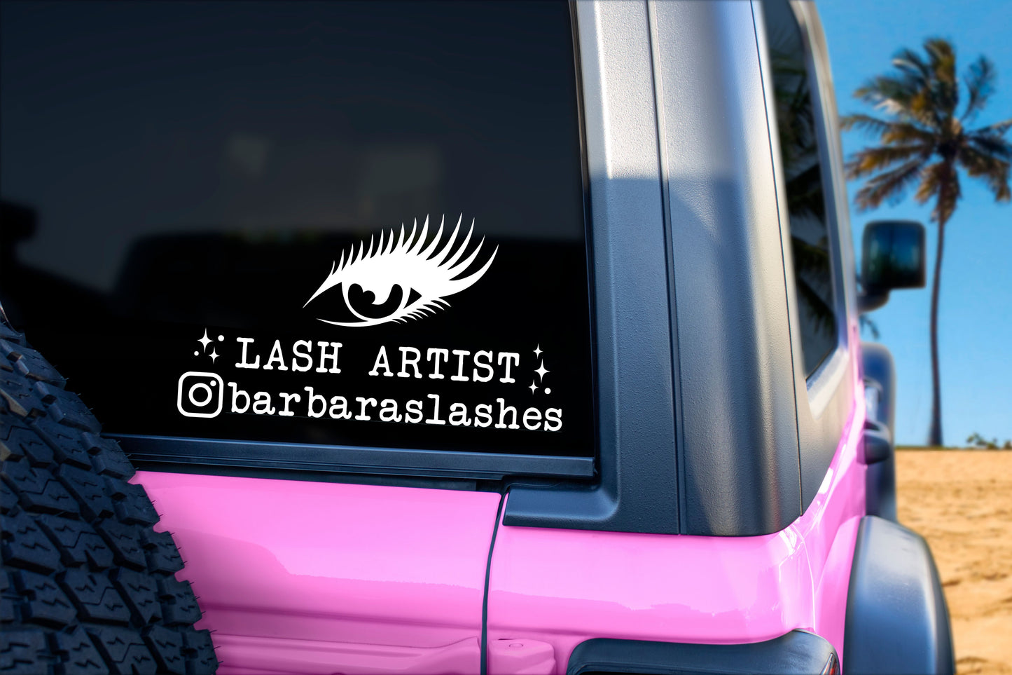 Vinyl decal/ sticker  - Lash artist ( add your instagram name in the order notes)