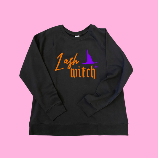 SWEATSHIRT or T-SHIRT- lash witch (  black , vinyl print )