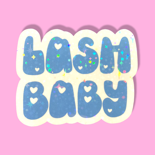 STICKER - LASH BABY | 2.7 x 2.2 “ | WATERPROOF | HOLOGRAPHIC | PRICE FOR 1 STICKER
