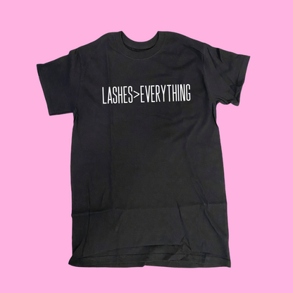 T-SHIRT - LASHES> EVERYTHING ( relaxed fit )
