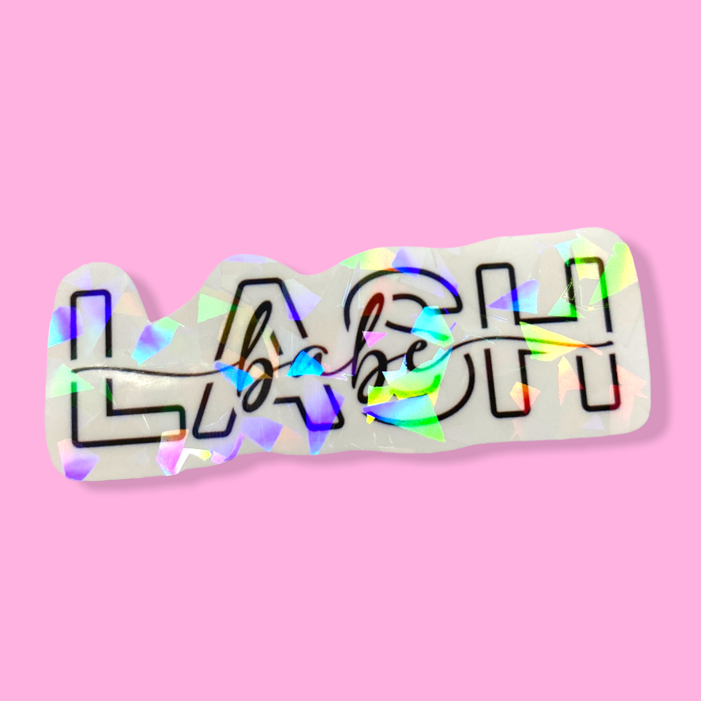 STICKER - LASH BABE | 2.5 “ | WATERPROOF | HOLOGRAPHIC | PRICE FOR 1 STICKER