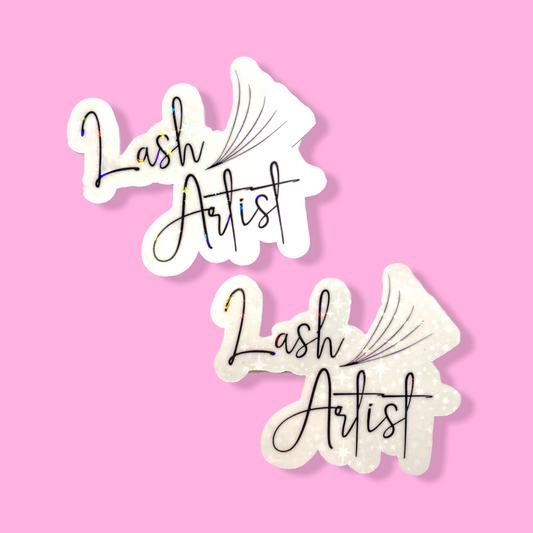 STICKER - LASH ARTIST | 2.5 “ | WATERPROOF | HOLOGRAPHIC | PRICE FOR 1 STICKER