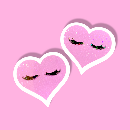 STICKER - LASH HEARTBEAT | 2.5 x 2.75" | WATERPROOF | HOLOGRAPHIC | PRICE FOR 1 STICKER