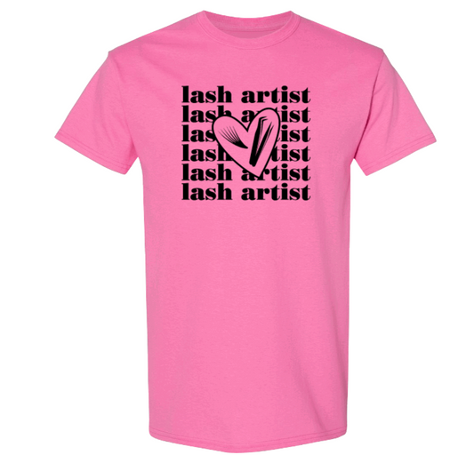 SHIRT - LASH ARTIST ( relaxed fit, vinyl print  )