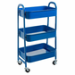 Movable Rolling Organizer Cart, 3 Tier Metal Utility Cart