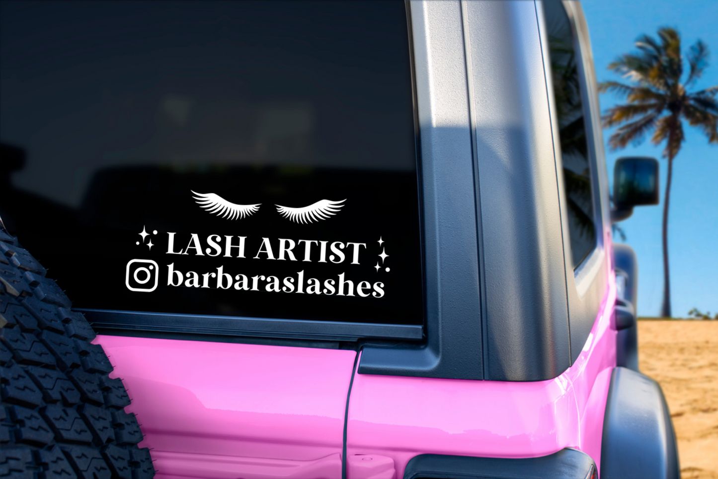Vinyl decal/ sticker  - Lash artist ( add your instagram name in the order notes)