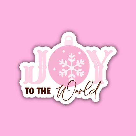 CHRISTMAS STICKERS - joy to the world -  Glossy Vinyl Sticker Water Bottle Sticker Laptop Sticker Sticker