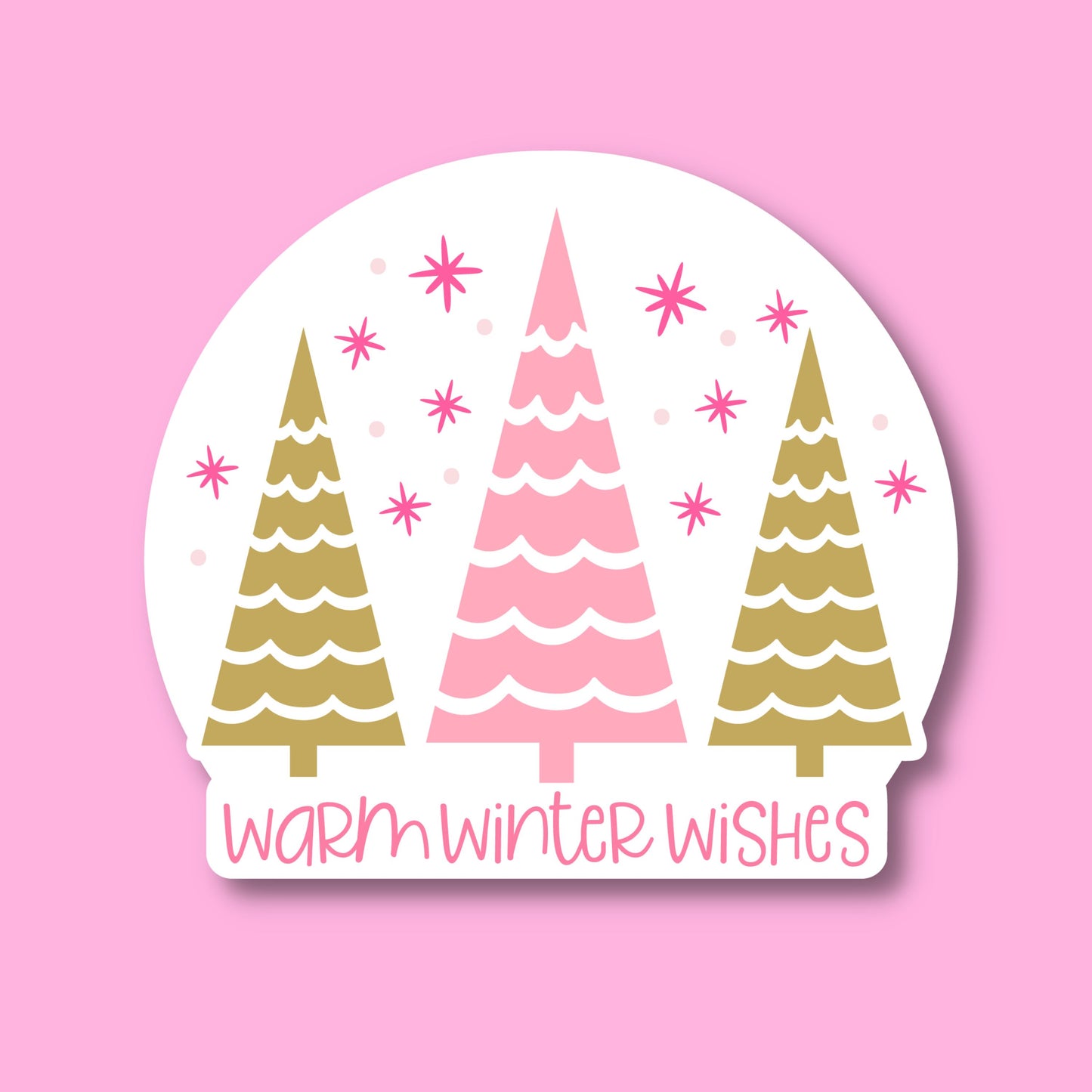 CHRISTMAS STICKERS -Warm Winter Wishes- Glossy Vinyl Sticker Water Bottle Sticker Laptop Sticker Sticker