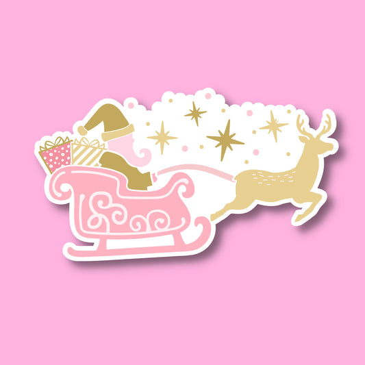 CHRISTMAS STICKERS -deer - Glossy Vinyl Sticker Water Bottle Sticker Laptop Sticker Sticker