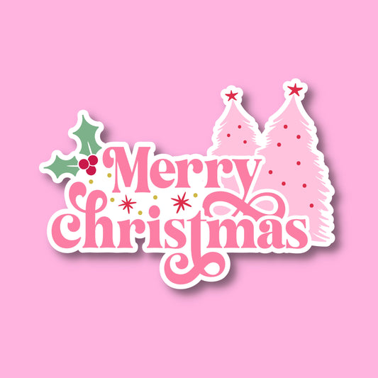 CHRISTMAS STICKERS -  merry christmas - Glossy Vinyl Sticker Water Bottle Sticker Laptop Sticker Sticker