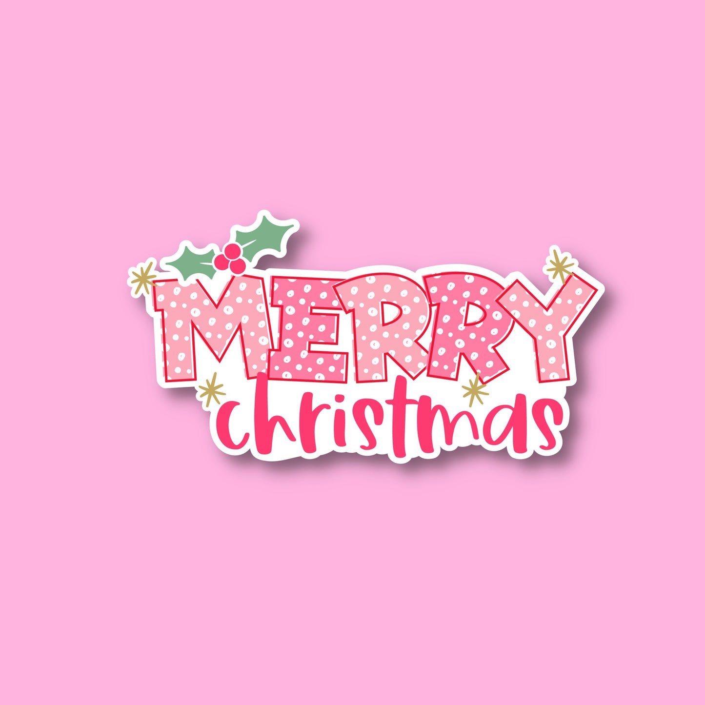 CHRISTMAS STICKERS - merry Christmas -  Glossy Vinyl Sticker Water Bottle Sticker Laptop Sticker Sticker