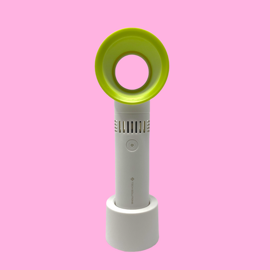 WHITE & GREEN BLADELESS FAN