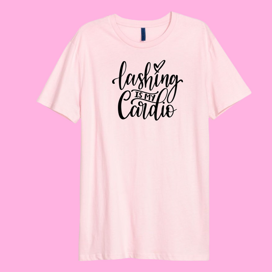 T-SHIRT - LASHING IS MY CARDIO ( relaxed fit )