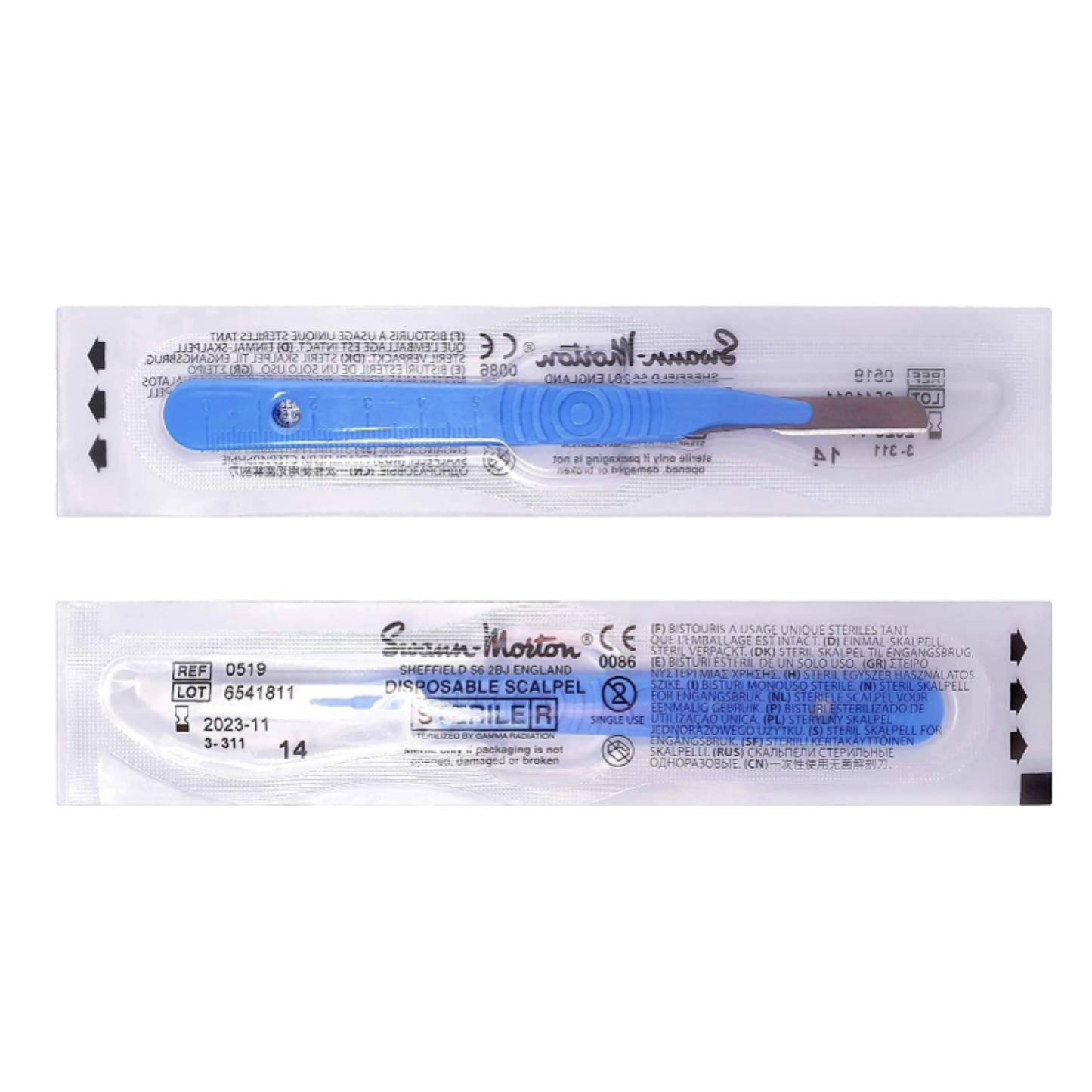 Swann-Morton® #14 Sterile Disposable Skin color Scalpels with Blade ( price for 1 blade )