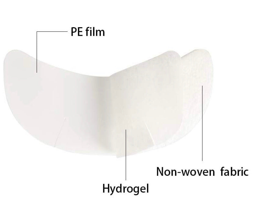 Almohadillas de gel de extensión de pestañas sin pelusa en forma de barco (25 piezas)