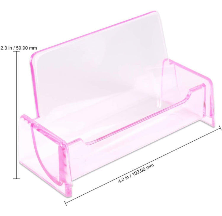 ACRYLIC PINK BUSINESS CARD STAND