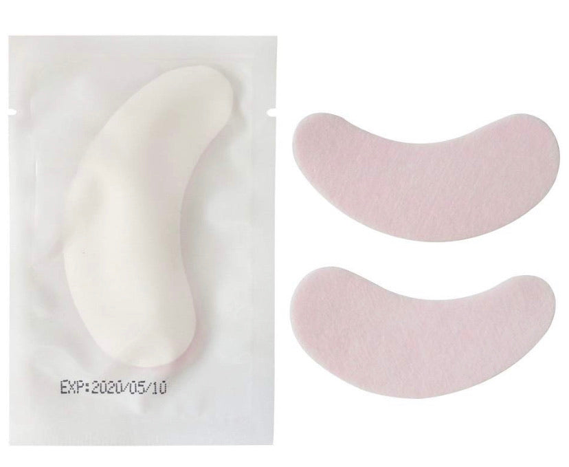 Almohadillas de gel de extensión de pestañas rosadas sin pelusa (25 piezas)
