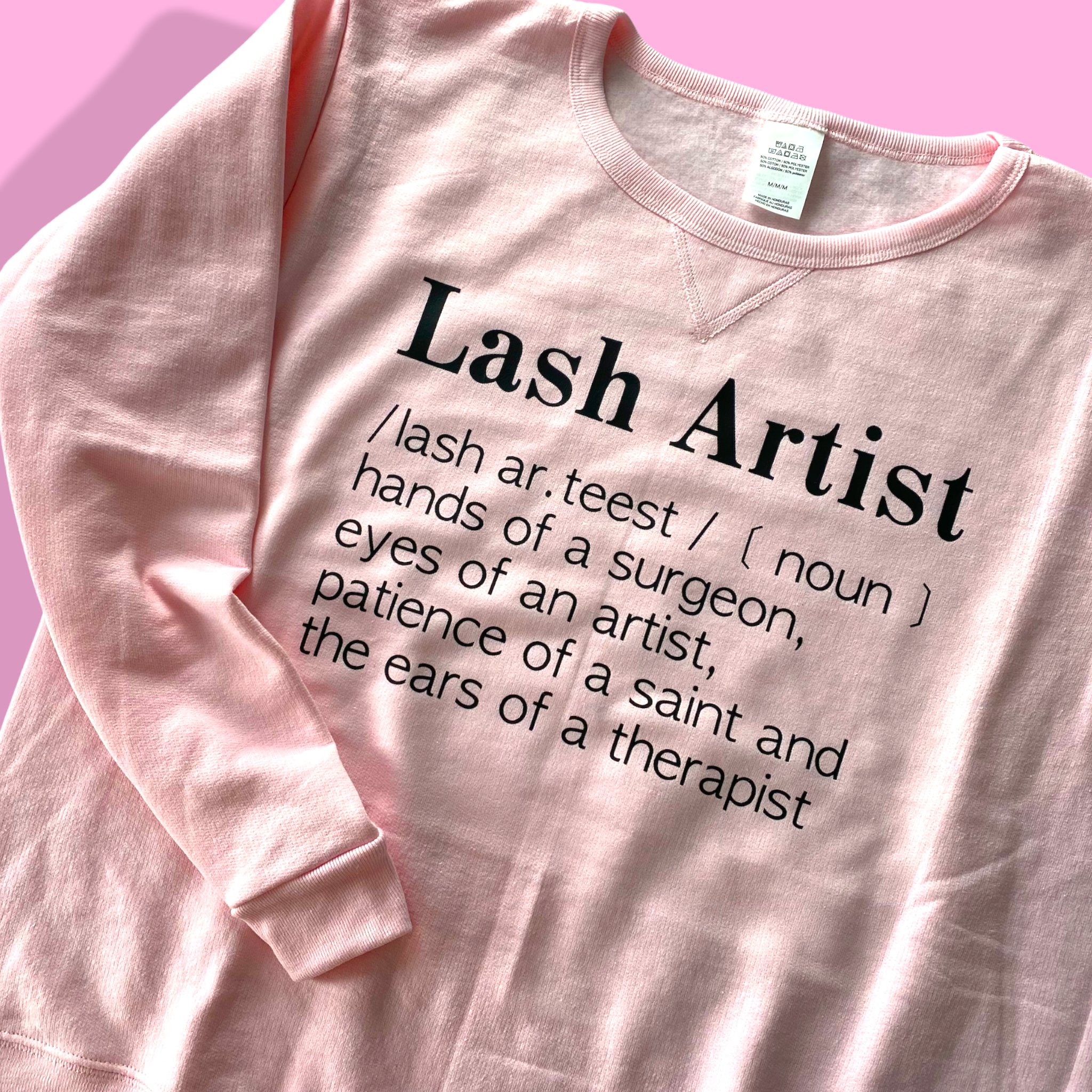 SWEATSHIRT - LASH ARTIST ( Pink )