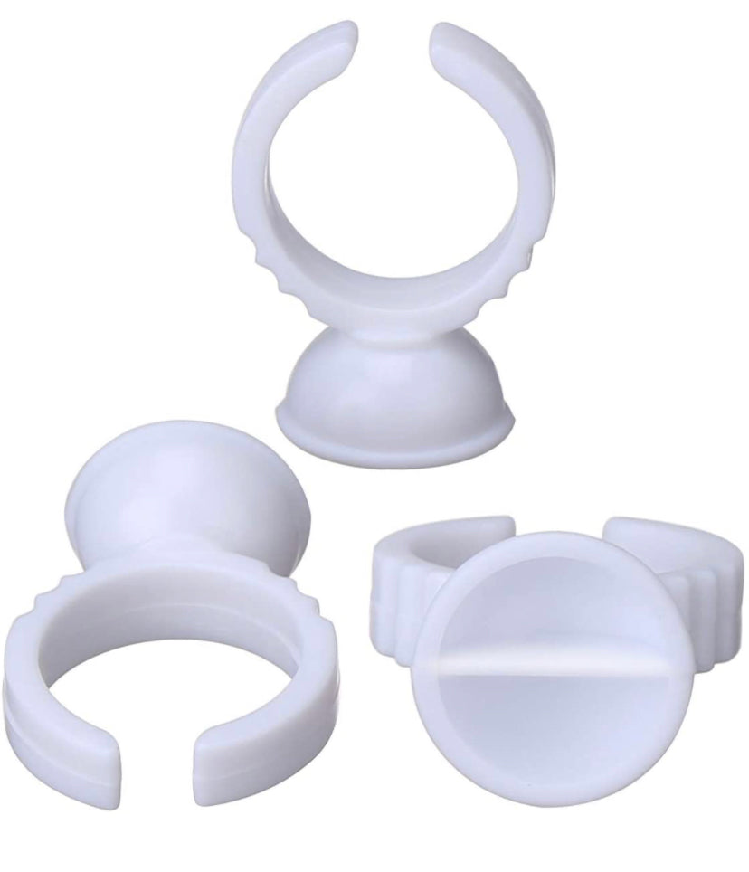 White Disposable Glue Rings (50 pcs)