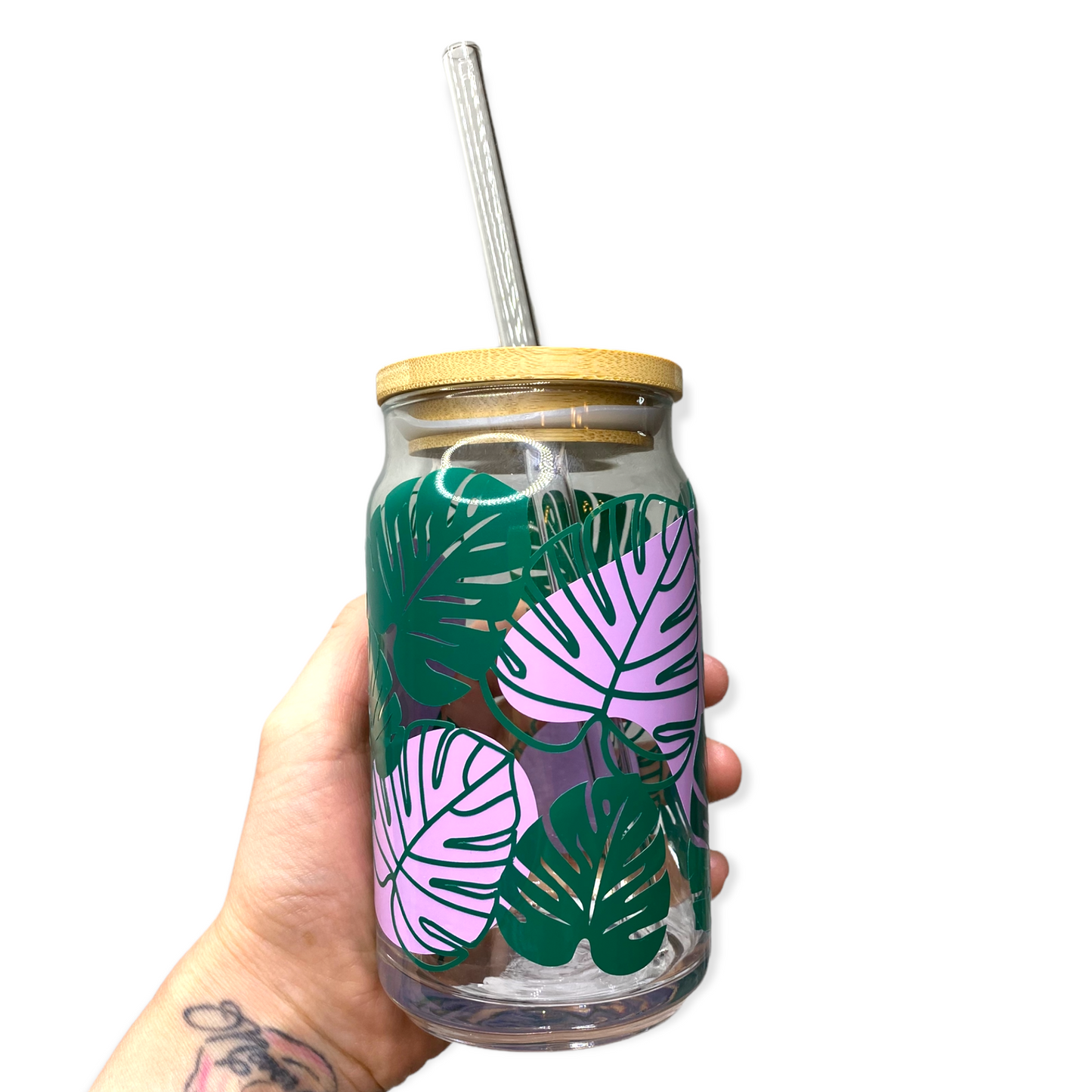 Can Shaped Glass, 16oz  - Tropical