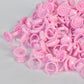 PINK ROUND FLOWER FANNING GLUE RINGS WITH DIVIDER