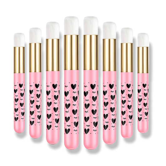 Pink Lash & Heart Print Cleansing Brushes